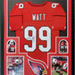 Framed Arizona Cardinals Jj Watt Autographed Signed Jersey Jsa Coa