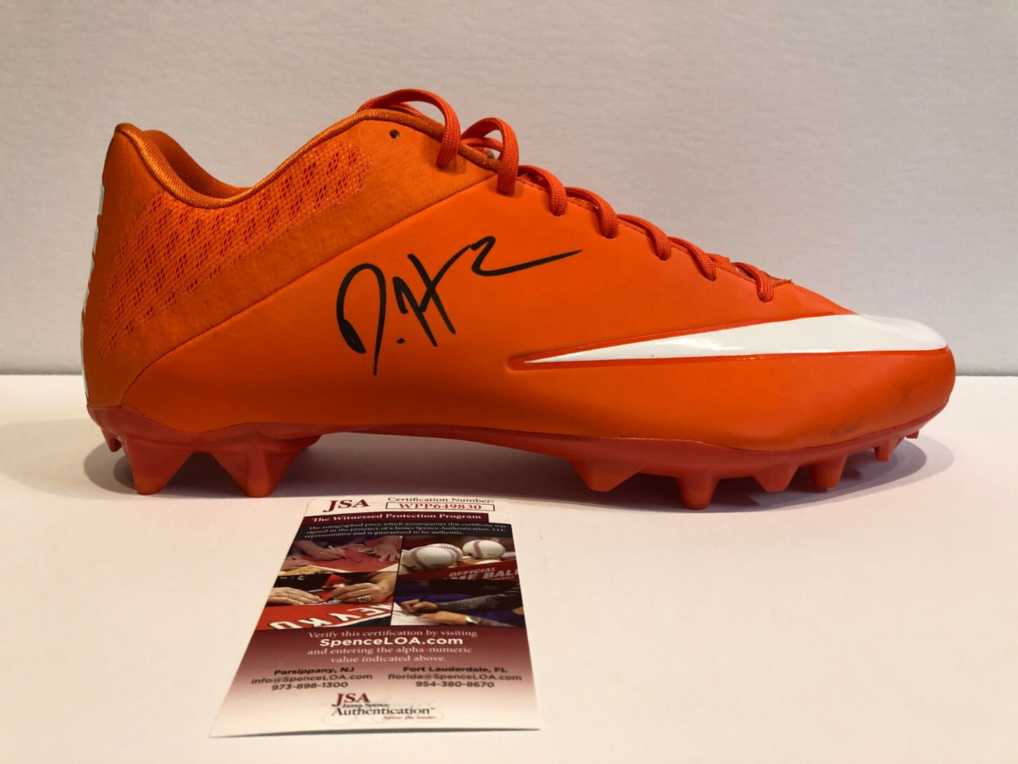 Denver Broncos Daesean Hamilton Autographed Signed Nike Cleat Jsa Coa