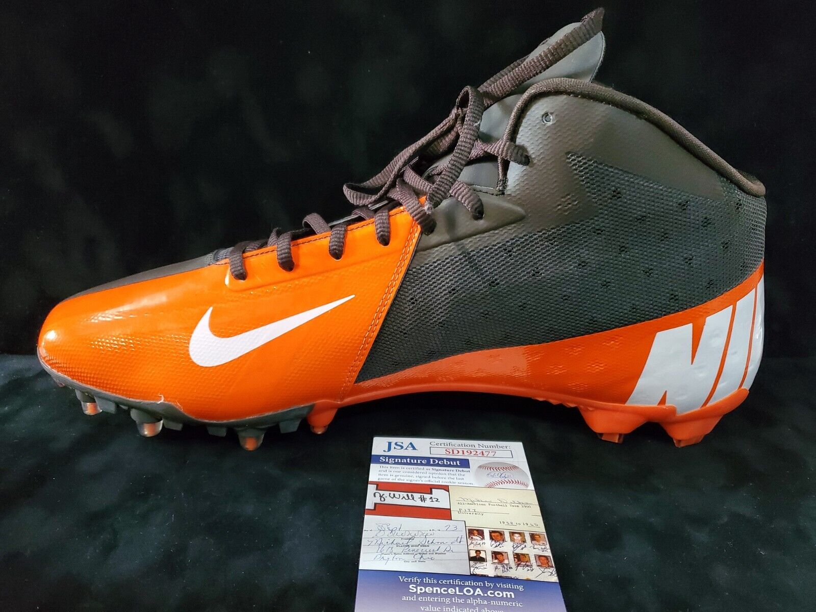 MVP Authentics Greg Newsome Ii Autographed Signed Cleat Jsa Coa 117 sports jersey framing , jersey framing