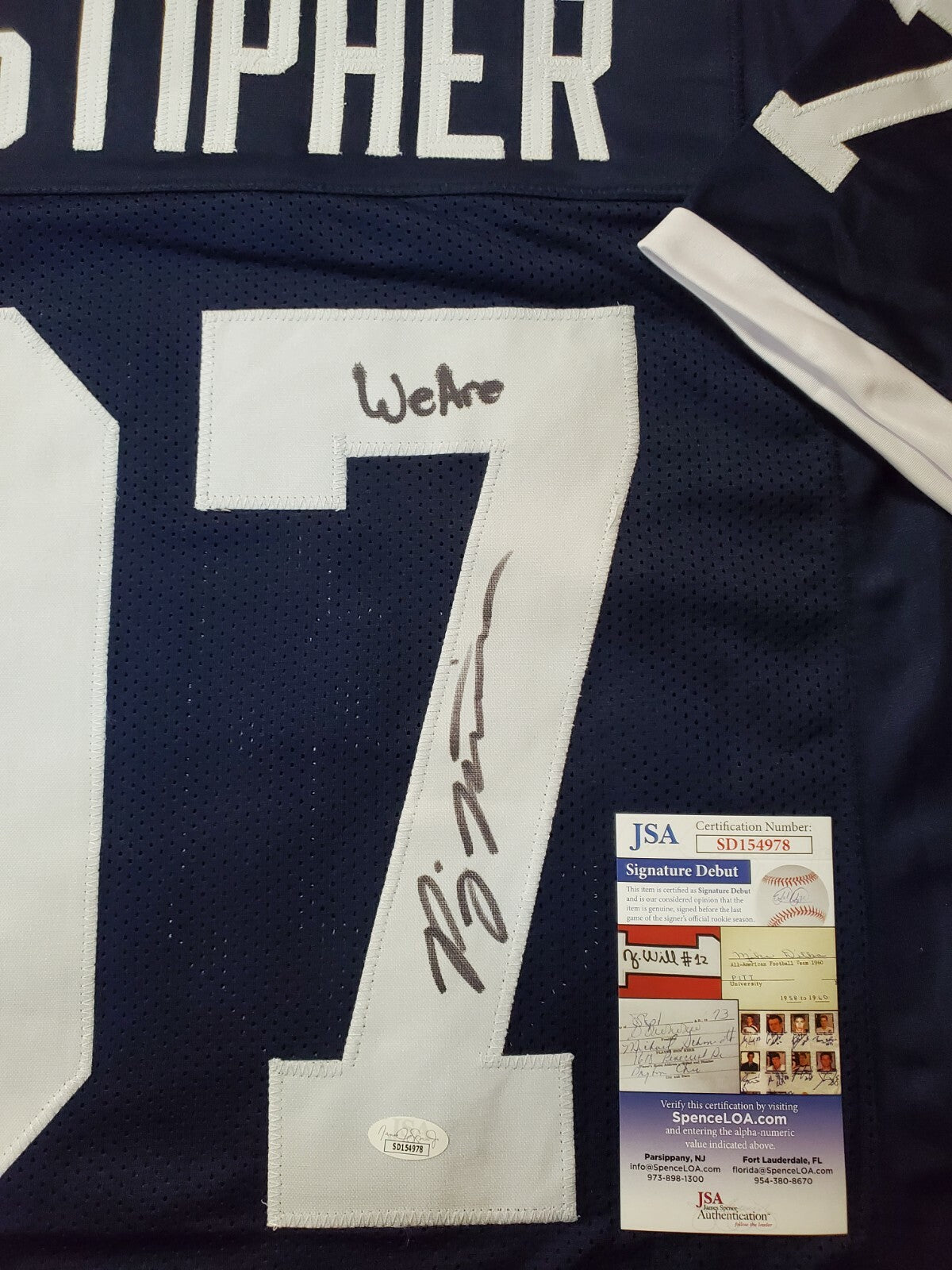 Penn State Pj Mustipher Autographed Signed Inscribed Jersey Jsa Coa