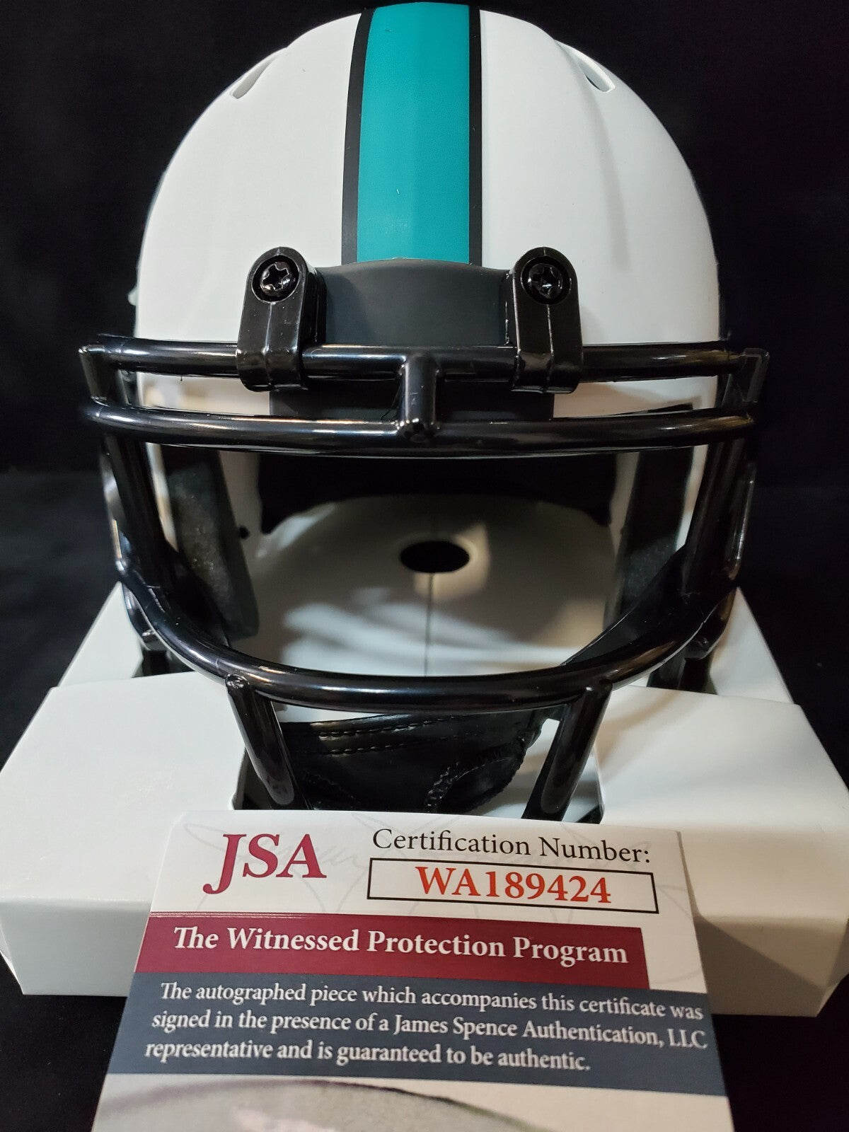 Oj Mcduffie Autographed Signed Miami Dolphins Speed Lunar Mini Helmet Jsa Coa