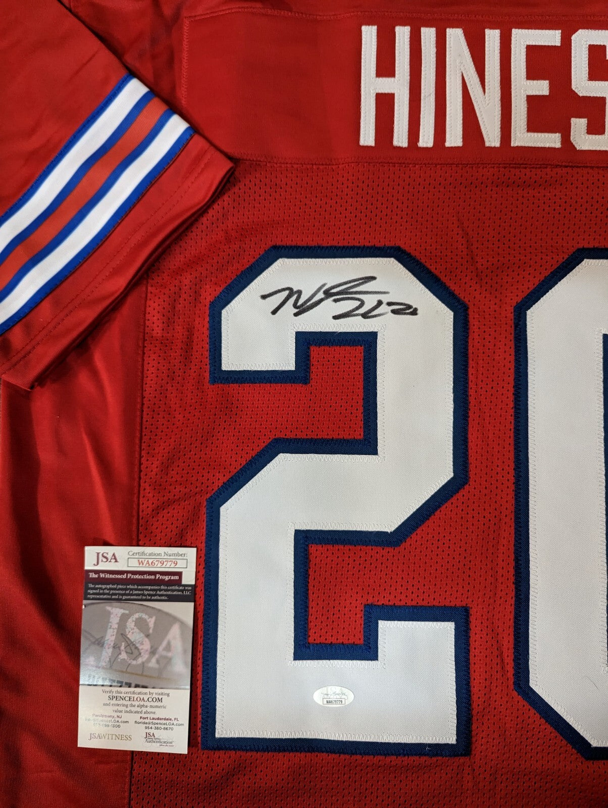 Buffalo Bills Nyheim Hines Autographed Signed Jersey Jsa Coa