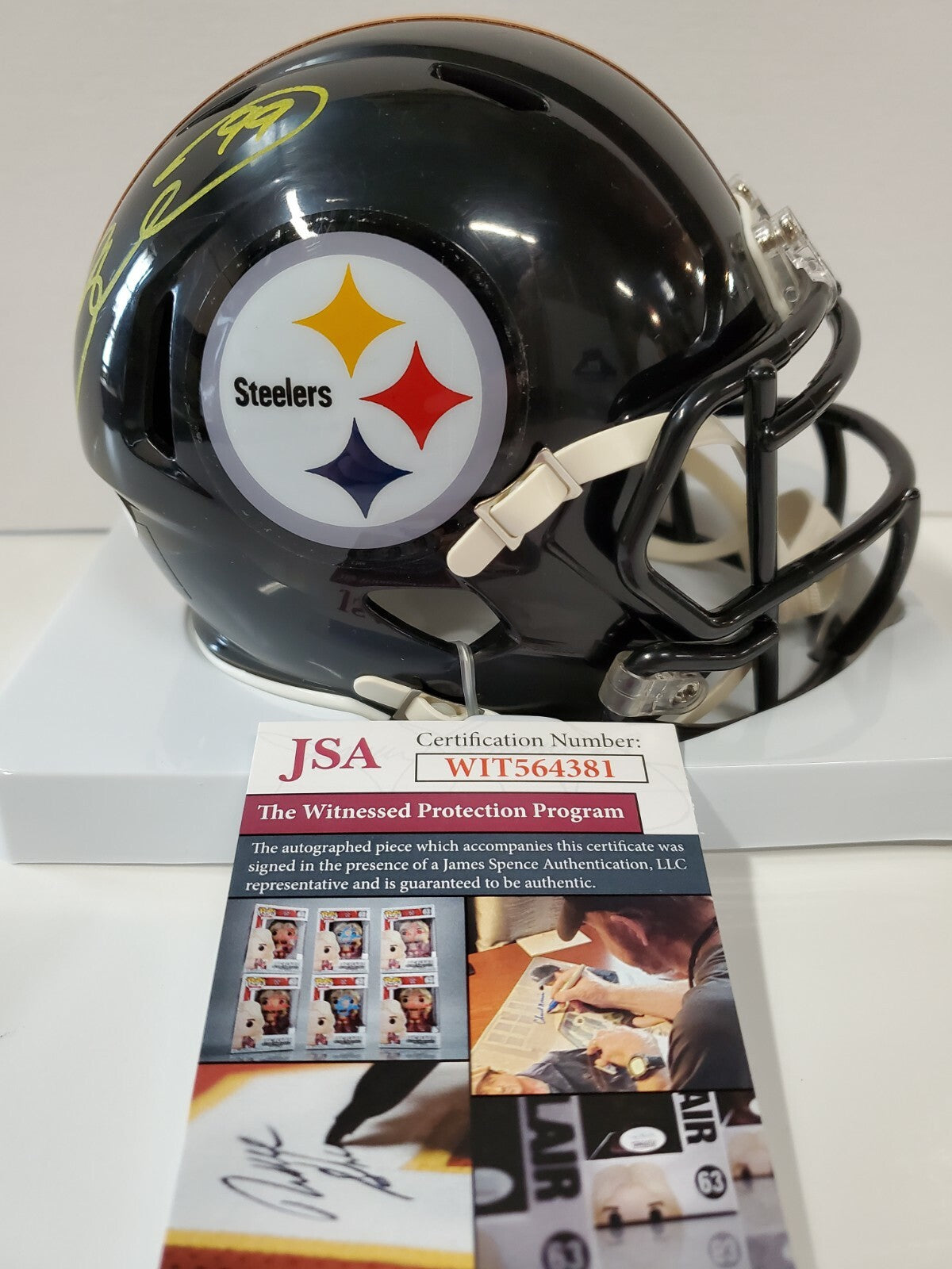 Pittsburgh Steelers Brett Keisel Autographed Signed Mini Helmet Jsa Coa