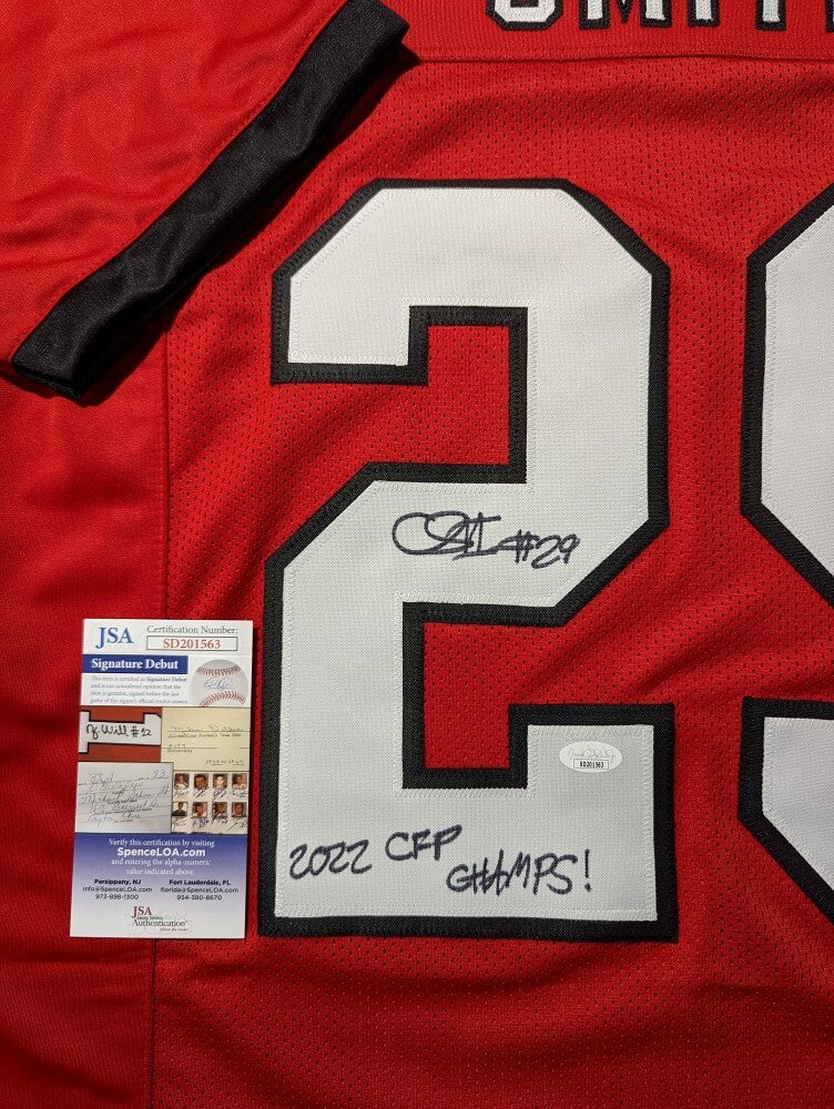 Georgia Bulldogs Chris Smith Autographed Signed Inscribed Jersey Jsa  Coa