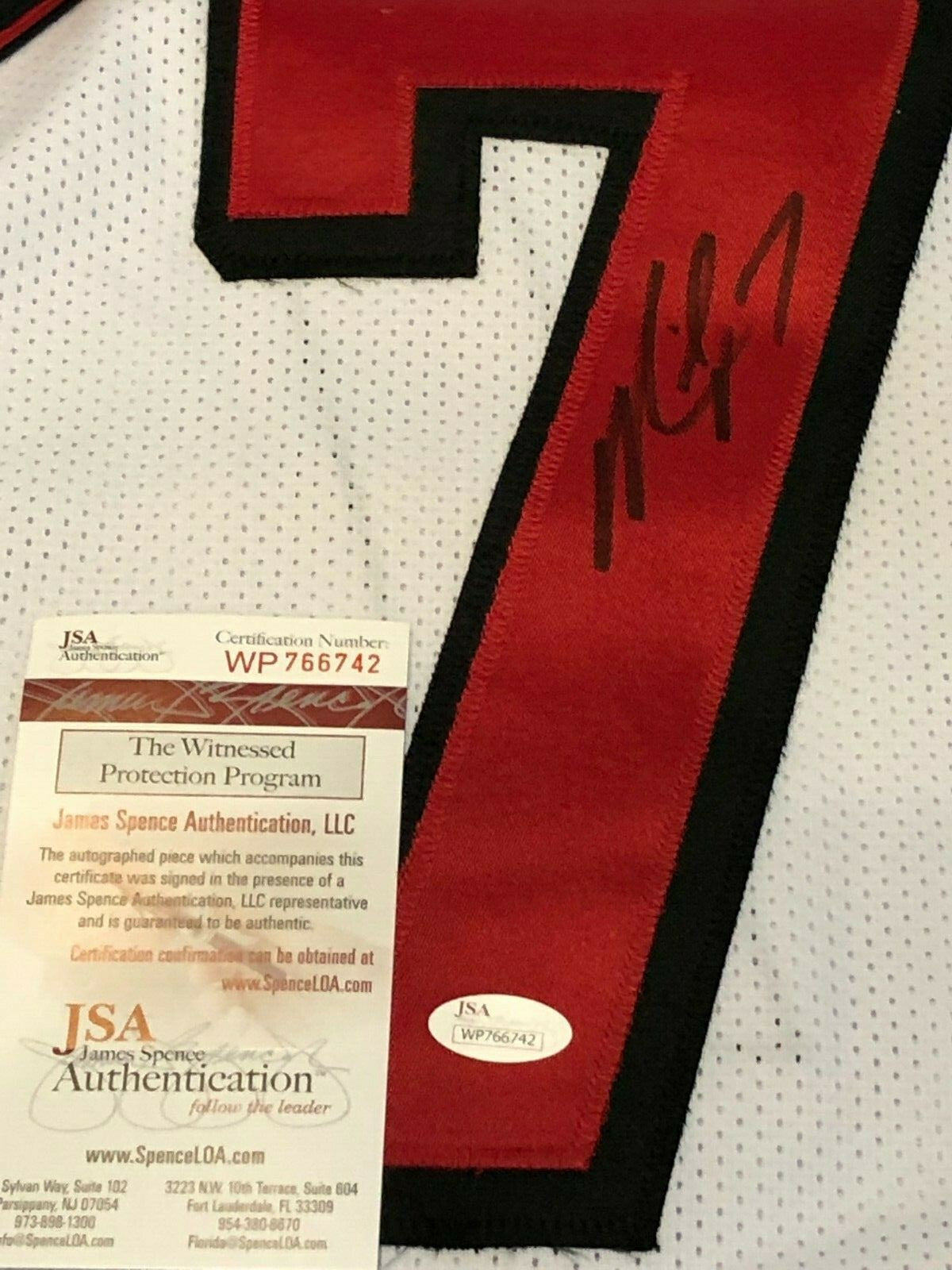 Atlanta Falcons Michael Vick Autographed Signed Jersey Jsa Coa