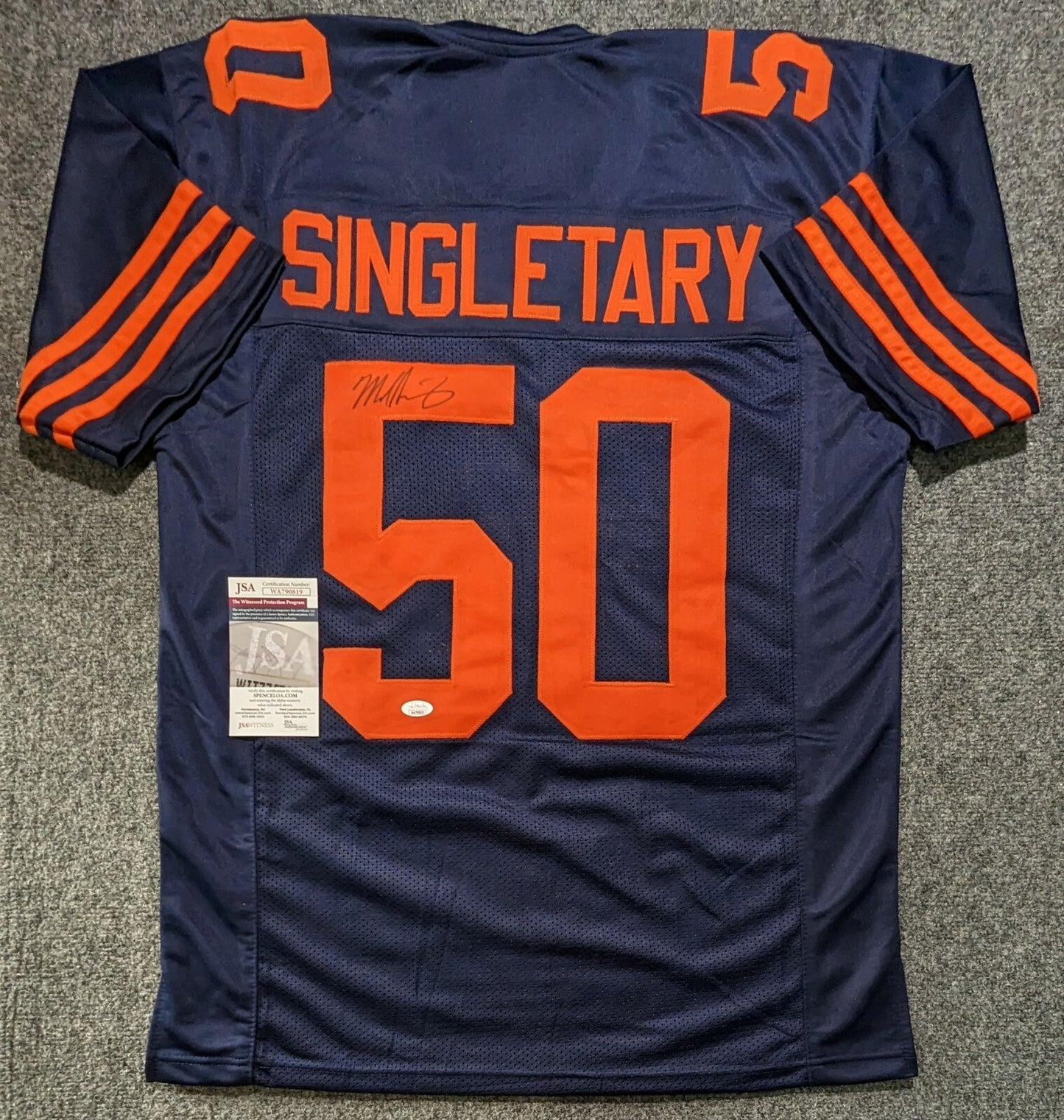 Chicago Bears Mike Singletary Autographed Signed Jersey Jsa Coa