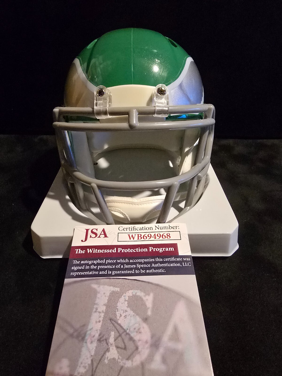 Philadelphia Eagles Nolan Smith Jr Autographed Signed Speed Mini Helmet Jsa Coa