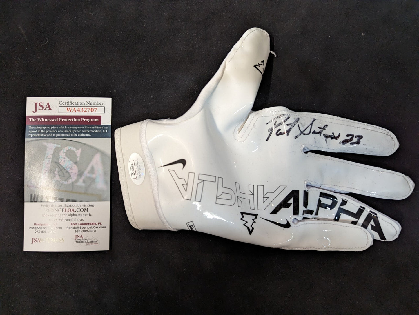 Miami Dolphins Patrick Surtain Sr Autographed Signed Glove Jsa Coa