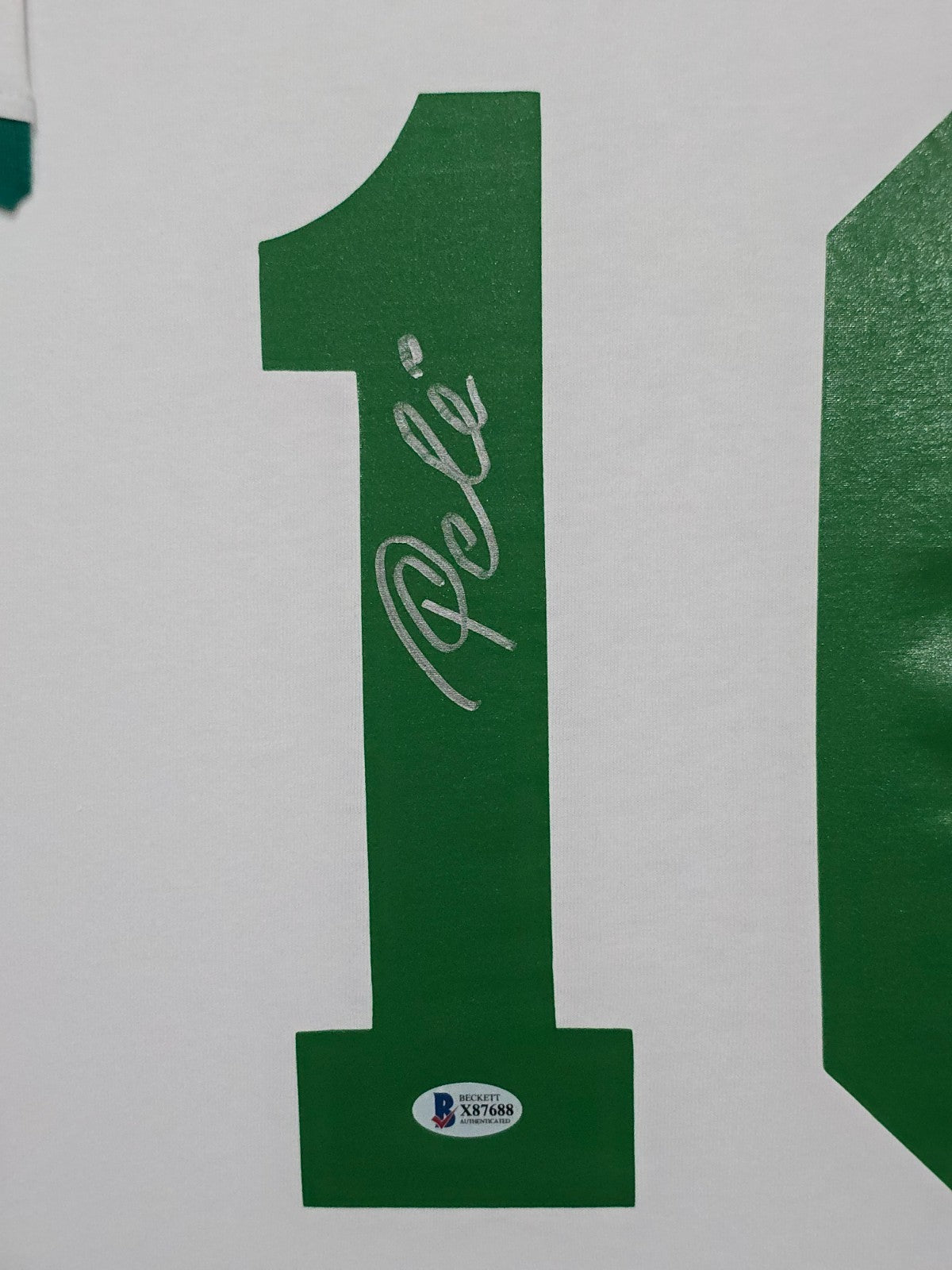 Framed Pele Autographed Signed New York Cosmos Jersey Beckett Coa