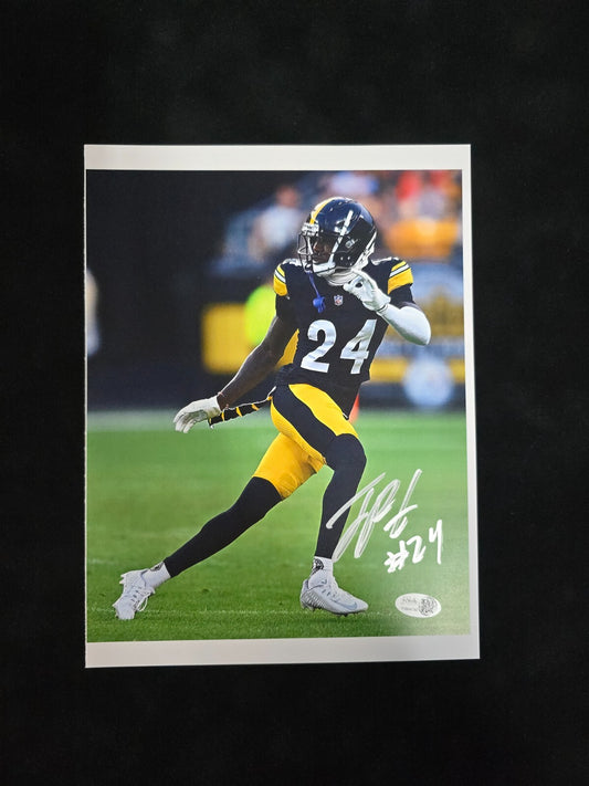 Pittsburgh Steelers Joey Porter Jr Autographed 8X10 Photo Jsa Hologram