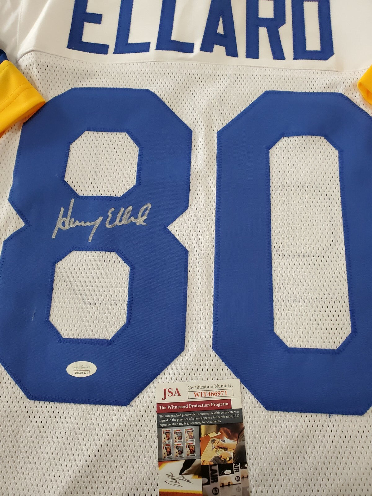 Los Angeles Rams Henry Ellard Autographed Signed Jersey Jsa Coa