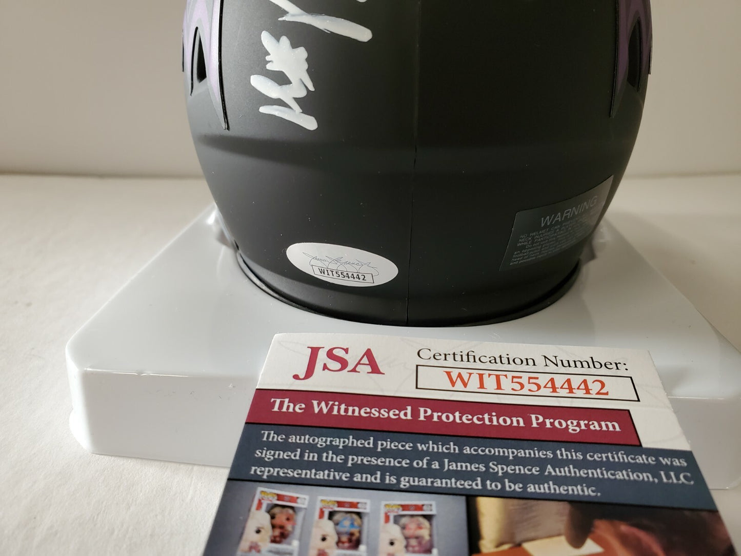 Baltimore Ravens Joe Flacco Anquan Boldin Dual Signed Eclipse Mini Helmet Jsa