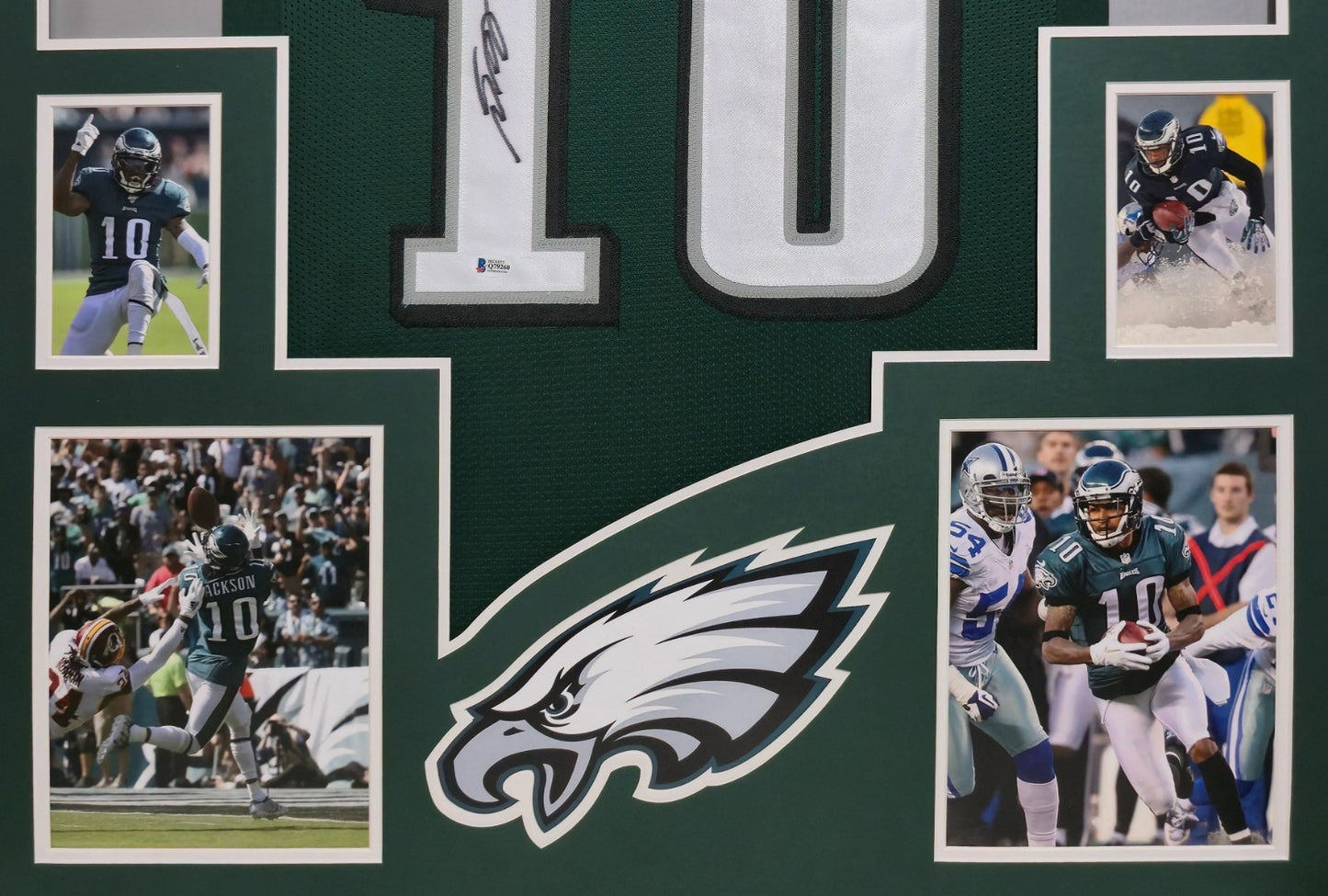 Framed Philadelphia Eagles Desean Jackson Autographed Signed Jersey Beckett Coa