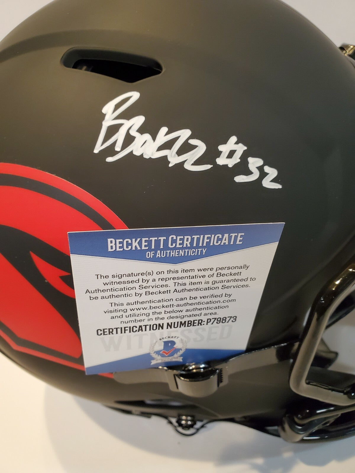Budda Baker Signed Arizona Cardinals Full Size Eclipse Authenic Helmet Bas Coa