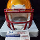 Washington Commanders Cole Kelley Autographed Signed Flash Mini Helmet Jsa Coa