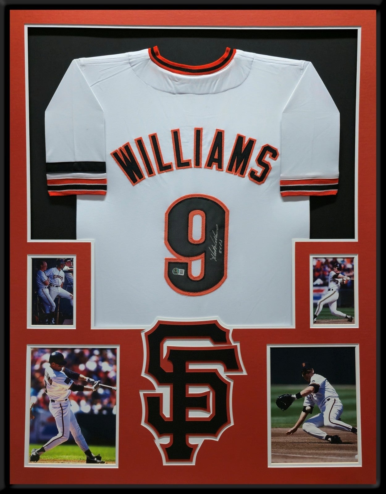 Framed San Francisco Giants Matt Williams Autographed Signed Jersey Beckett Holo