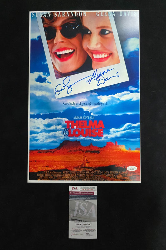 Susan Sarandon / Gena Davis Signed Thelma & Louise 11X17 Movie Poster Jsa Coa