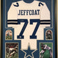 Framed Jim Jeffcoat Autographed Signed Inscribed Dallas Cowboys Jersey Jsa Coa