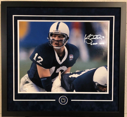 Kerry Collins Framed Signed Inscribed Penn State 16X20 Photo Jsa Coa