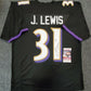Baltimore Ravens Jamal Lewis Autographed Signed Jersey Jsa Coa
