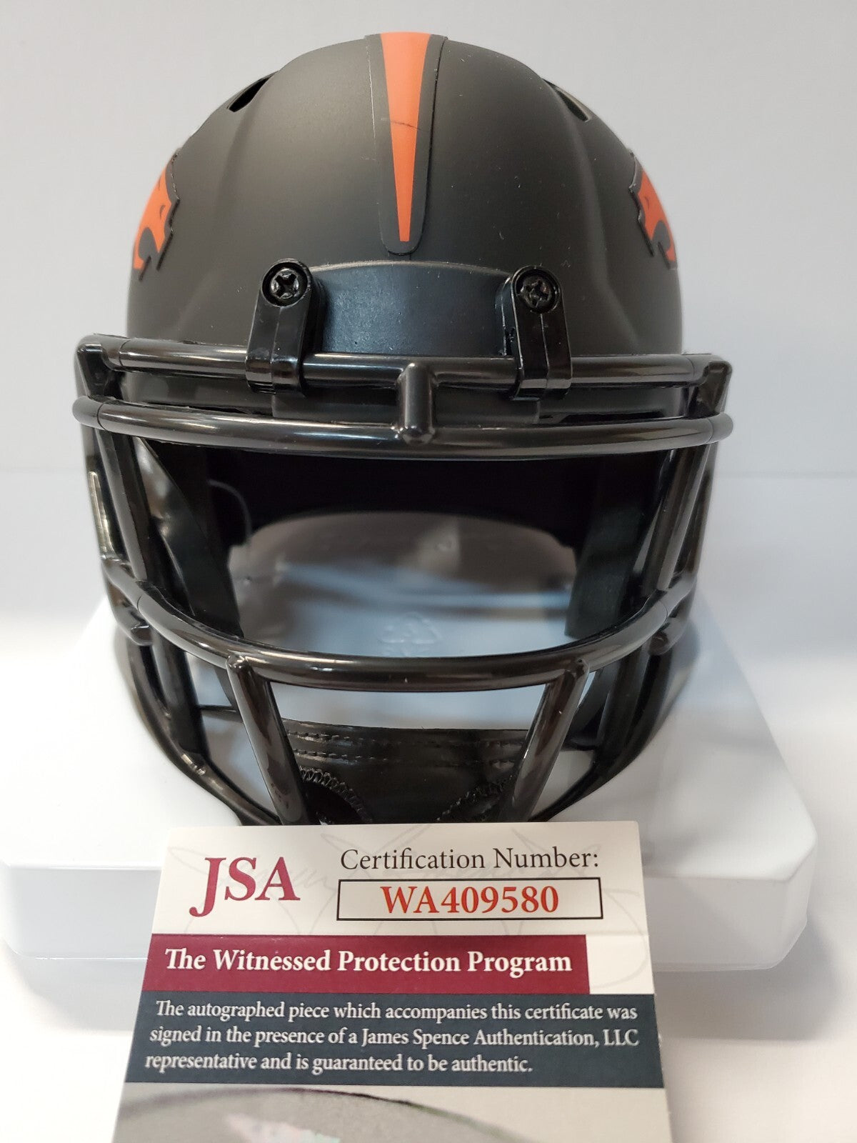 Denver Broncos Javonte Williams Signed Eclipse Mini Helmet Jsa Coa