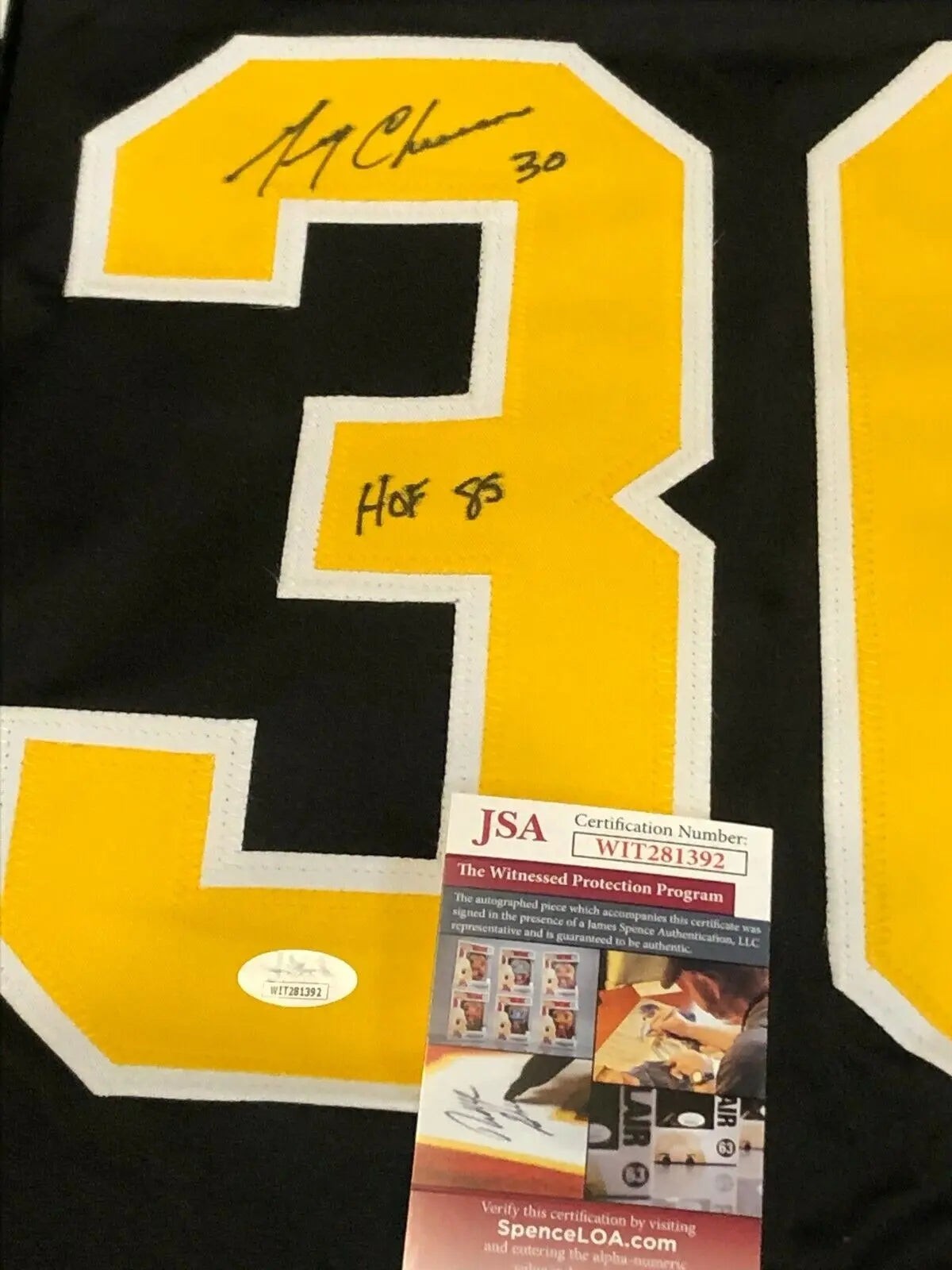 Boston Bruins Gerry Cheevers Autographed Signed Inscribed Jersey Jsa Coa