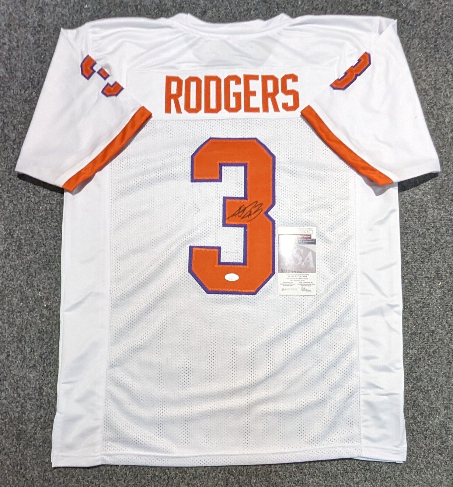 MVP Authentics Clemson Tigers Amari Rodgers Autographed Signed Jersey Jsa  Coa 112.50 sports jersey framing , jersey framing