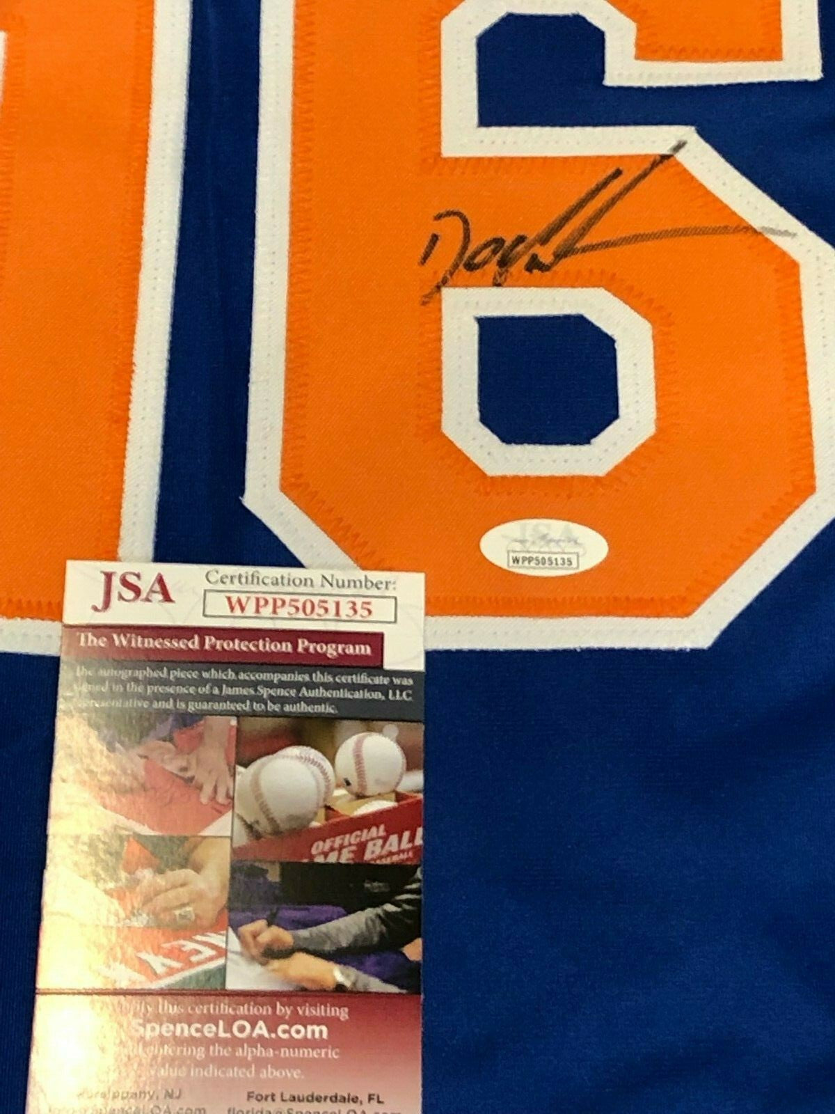 N.Y. Mets Dwight Gooden Autographed Signed Doc K Jersey Jsa  Coa