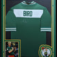 Framed Boston Celtics Larry Bird Autographed Warm Up Jacket Larry Bird Holo