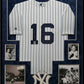 Framed Suede Whitey Ford Autographed Signed New York Yankees Jersey Psa Coa