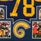 Framed Jackie Slater Autographed Signed Inscribed L.A. Rams Jersey Jsa Coa