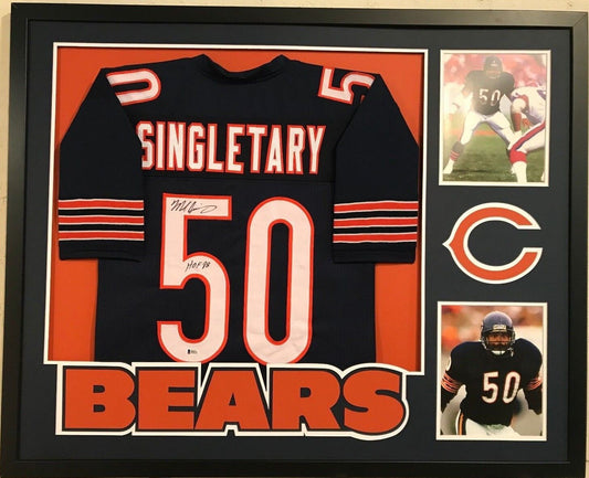 MVP Authentics Framed Mike Singletary Autographed Signed Inscribed Chicago Bears Jersey Bas Coa 450 sports jersey framing , jersey framing