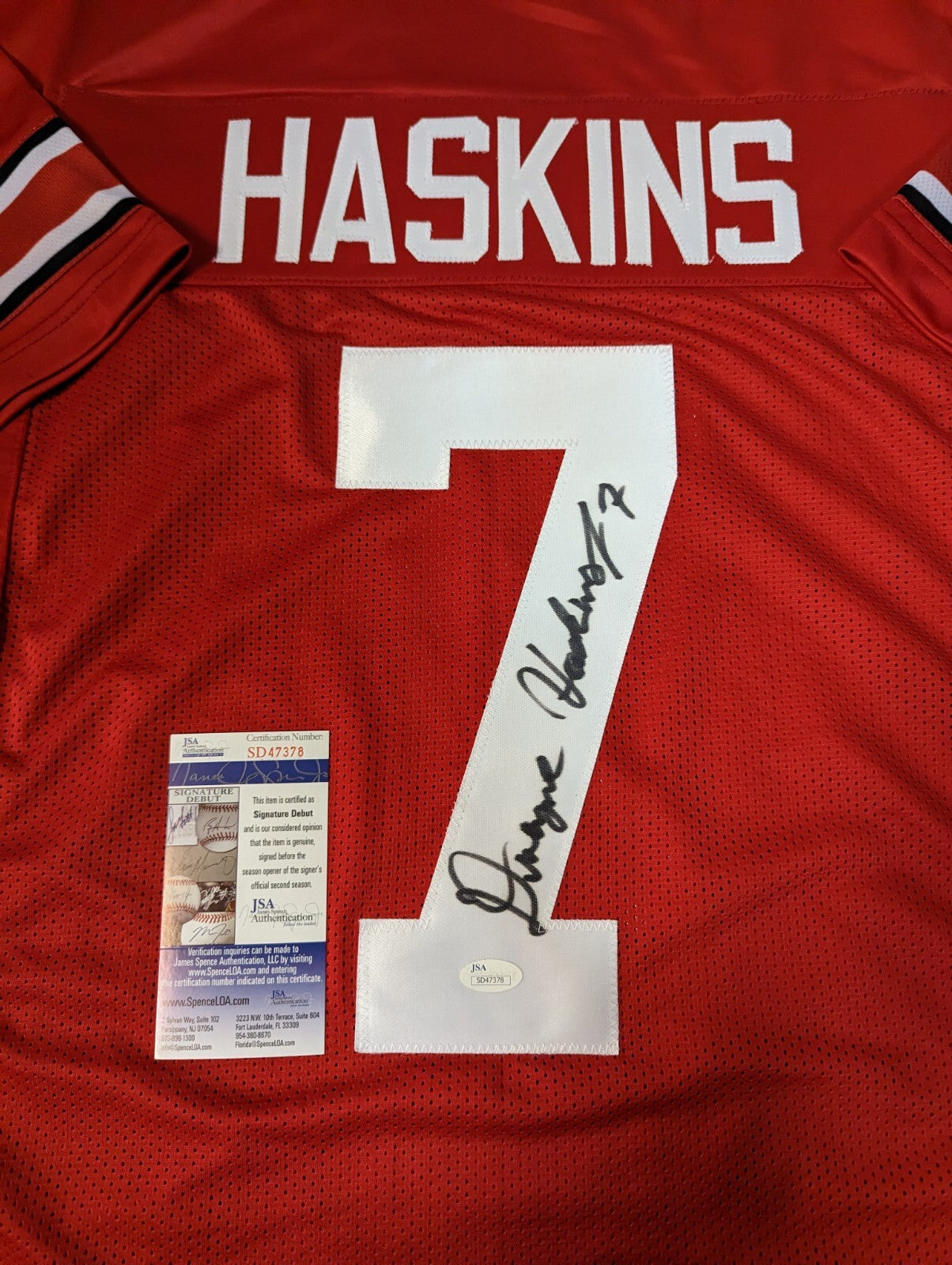 Ohio State Buckeyes Dwayne Haskins Autographed Signed Jersey Jsa Coa
