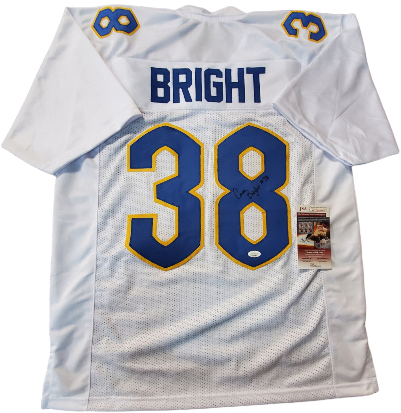 Pitt Panthers Cam Bright Autographed Signed Jersey Jsa Coa