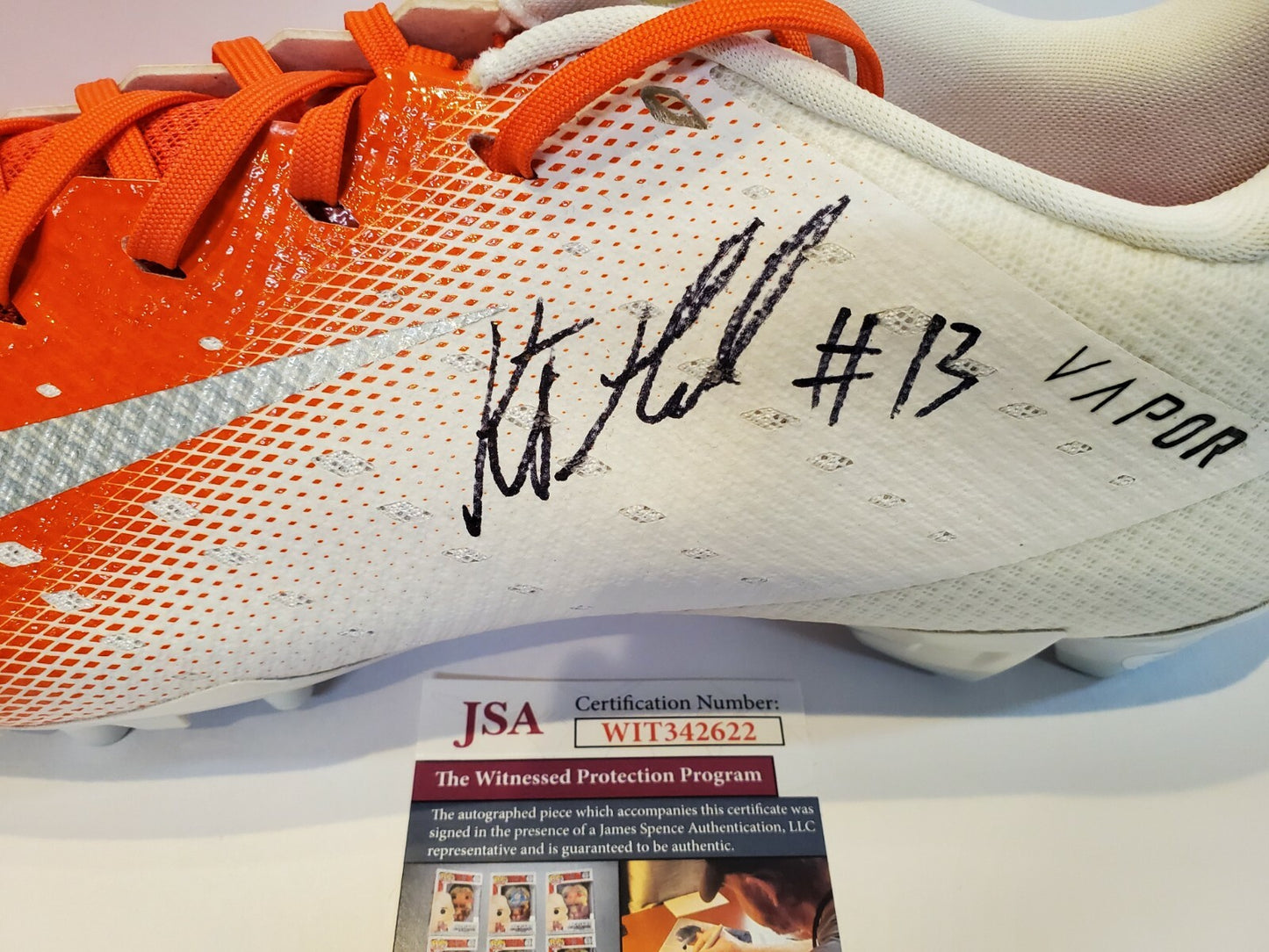 Denver Broncos Kj Hamler Autographed Signed Nike Vapor Cleat Jsa Coa