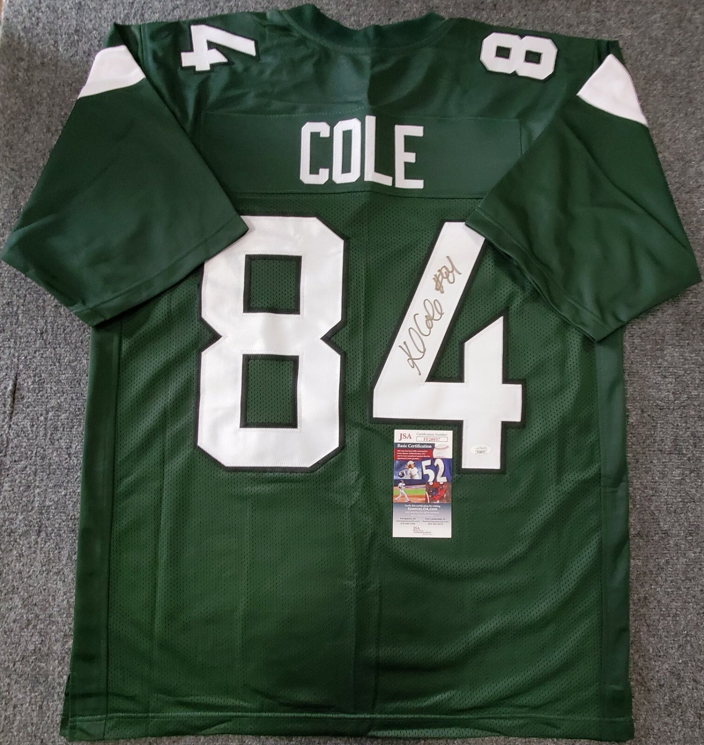 N.Y. Jets Keelan Cole Autographed Signed Jersey Jsa Coa