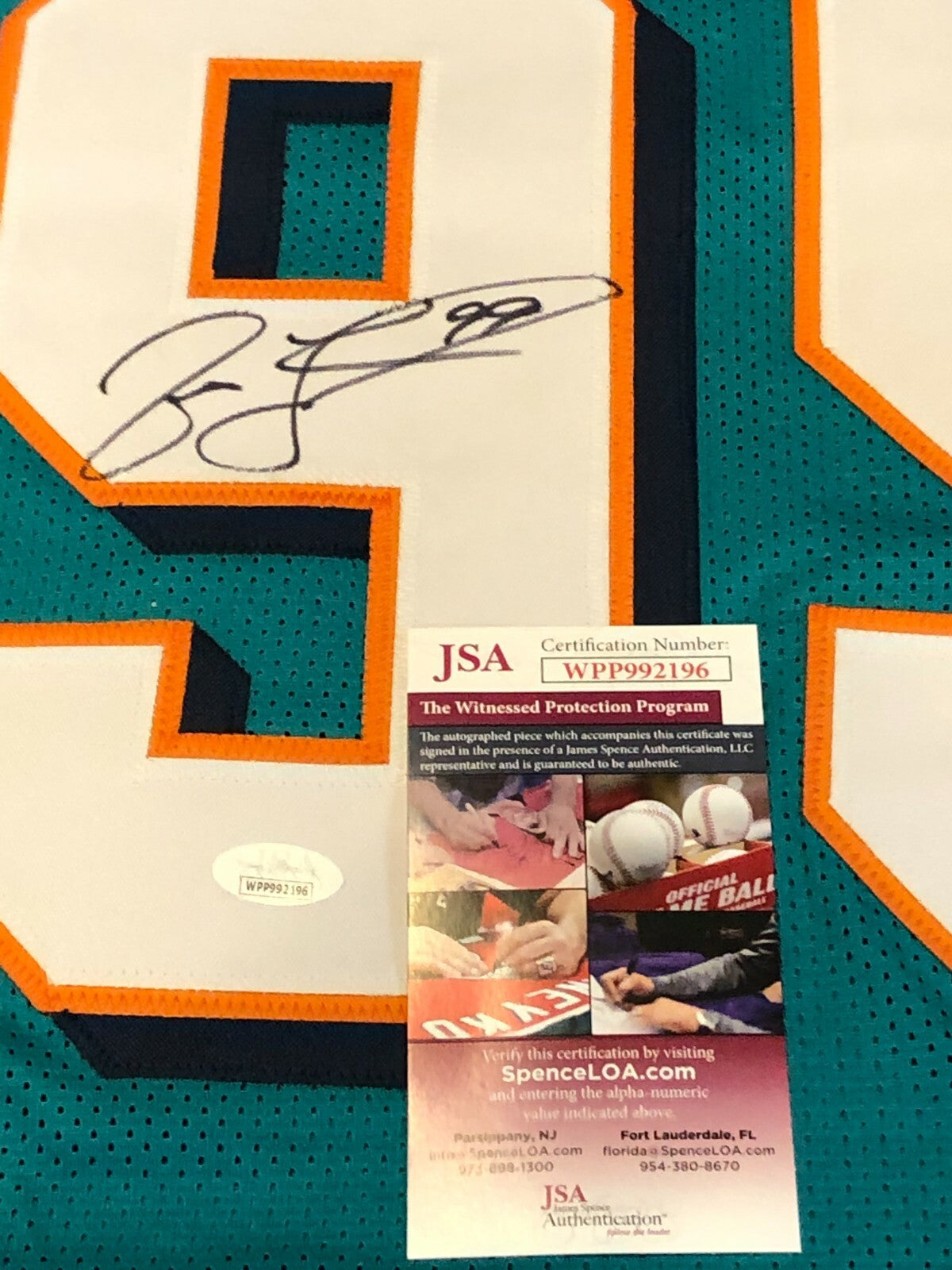 Miami Dolphins Jason Taylor Autographed Signed Jersey Jsa  Coa