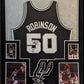 MVP Authentics Suede Framed San Antonio Spurs David Robinson Autographed Jersey Beckett Holo 1125 sports jersey framing , jersey framing