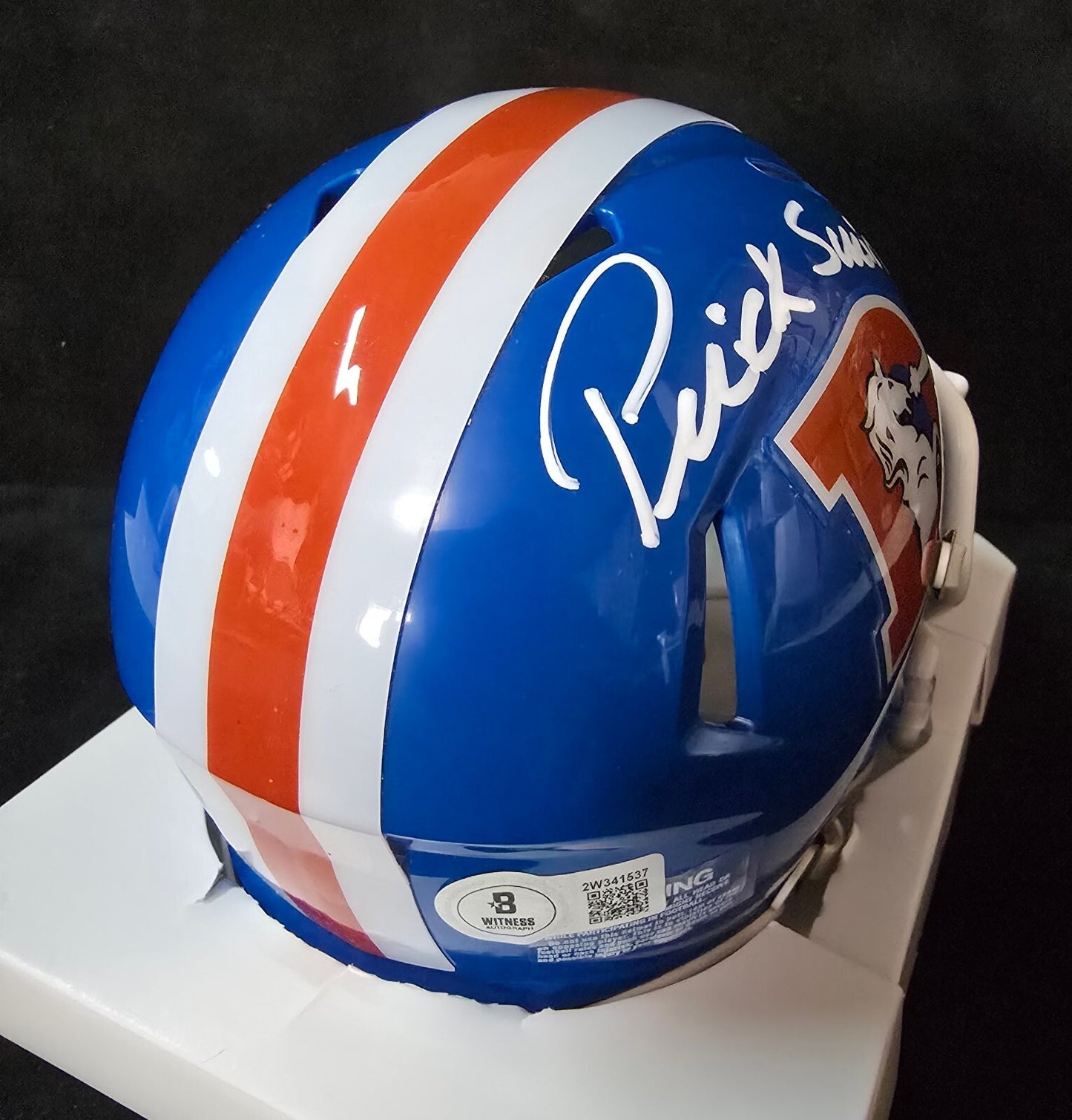 Denver Broncos Patrick Surtain Ii Signed Retro Throwback Mini Helmet Jsa Coa