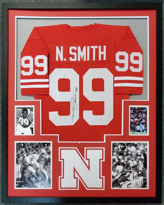 MVP Authentics Framed Neil Smith Nebraska Cornhuskers Autographed Signed Jersey Jsa Coa 337.50 sports jersey framing , jersey framing