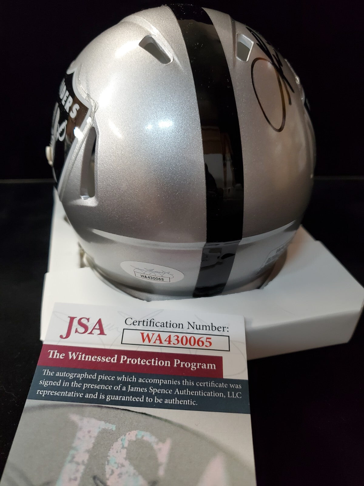 Las Vegas Raiders Shane Lechler Autographed Signed Speed Mini Helmet Jsa Coa