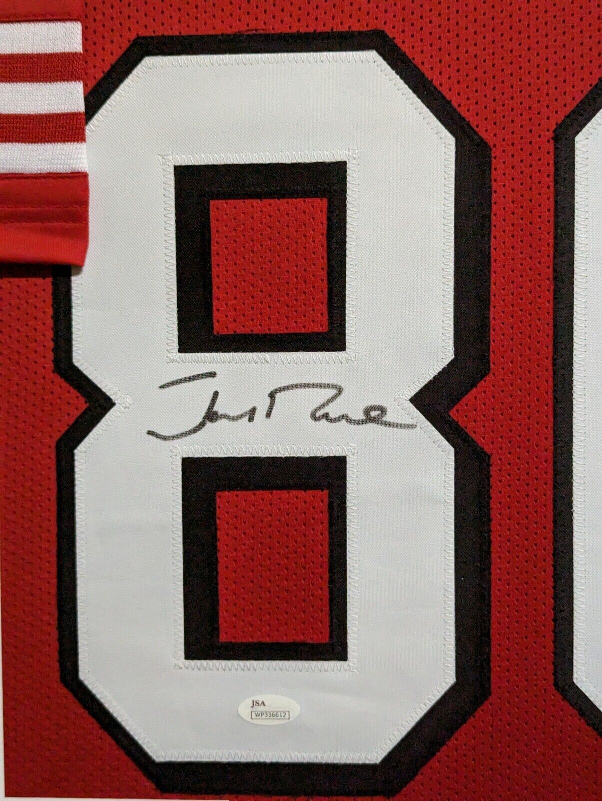 MVP Authentics Framed San Francisco 49Ers Jerry Rice Autographed Signed Jersey Jsa Coa 668.25 sports jersey framing , jersey framing