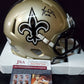 New Orleans Saints Marques Colston Signed Speed Mini Helmet Jsa Coa