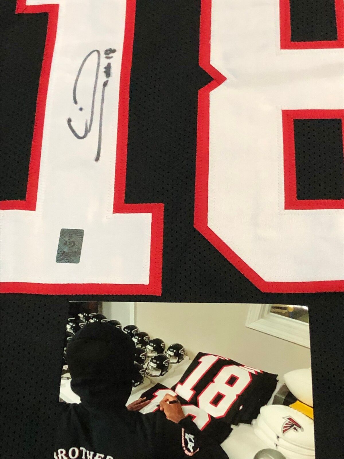 MVP Authentics Atlanta Falcons Calvin Ridley Autographed Signed Jersey Gtsm Holo 134.10 sports jersey framing , jersey framing