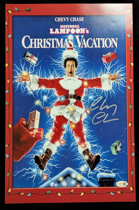 Chevy Chase Autographed Christmas Vacation 11X17 Photo Jsa Authenticated