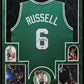 Suede Framed Boston Celtics Bill Russell Autograph Signed Jersey Hollywood Holo