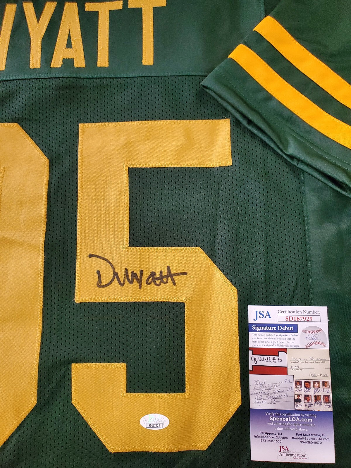 Green Bay Packers Devonte Wyatt Autographed Signed Jersey Jsa Coa