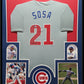 Framed Chicago Cubs Sammy Sosa Autographed Signed Jersey Beckett Coa