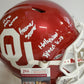 Marquise Brown Signed Inscribed Oklahoma Sooners Full Sz Auth  Helmet Jsa Coa