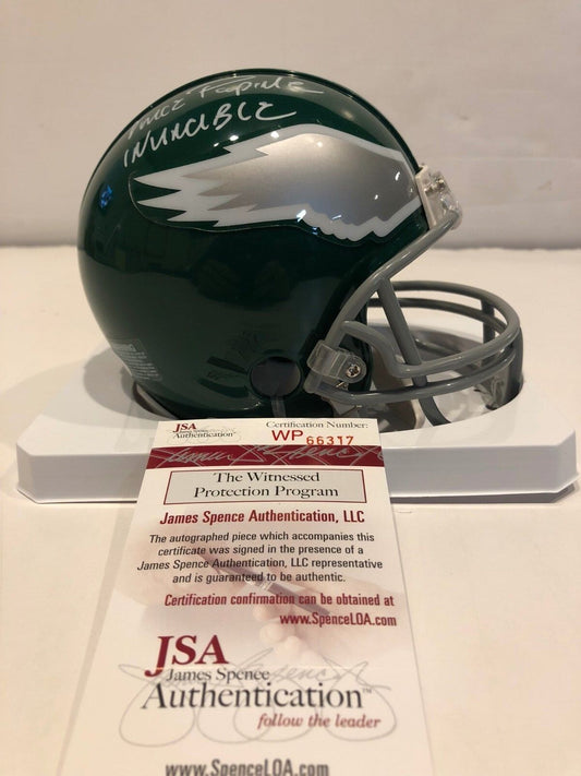 MVP Authentics Vince Papale Autographed Signed Inscribe Philadelphia Eagles Mini Helmet Jsa Coa 117 sports jersey framing , jersey framing